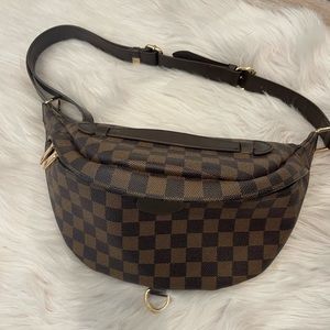 Brown Checked Fanny Pack